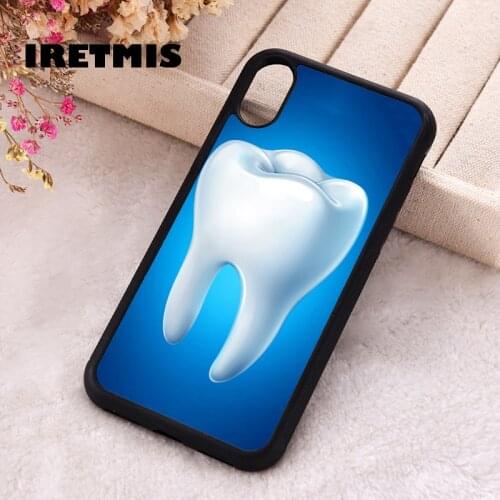 Iretmis 5 5S SE 2020 phone cover cases for iphone 6 6S 7 8 Plus X Xs Max XR 11 12 Mini Pro Soft Silicone TPU Tooth Teeth Dentist