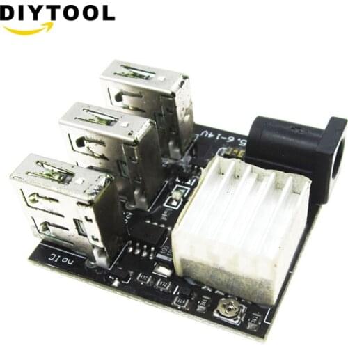 DC-DC 9V/12V To 5V 8A Step Down Power Charger Bank Board 3 USB Mini Charging Module Step-Down Buck Converter For Arduino