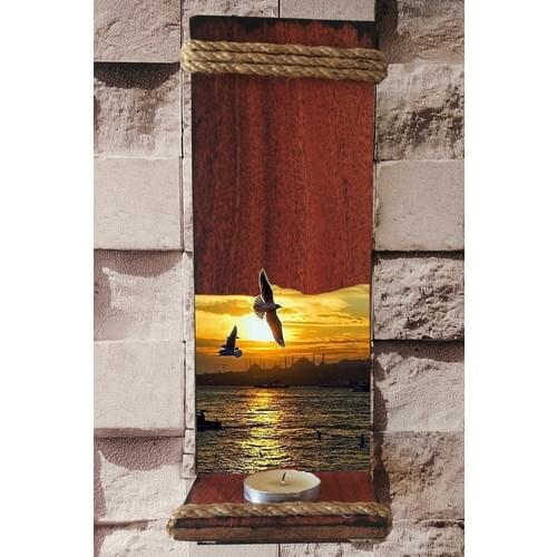 Tepsiburda Wood Decorative Candle Holder-Gift Ornament Candle Holder