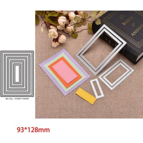 Corrugated border Metal Cutting Dies Scrapbooking Craft Mold Cut Die Stencil Handmade Paper Card Make Template New Design