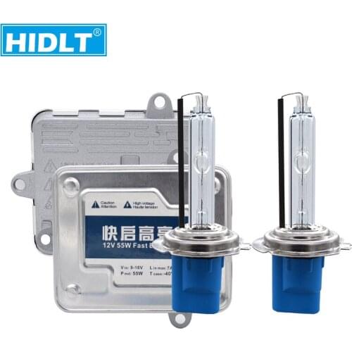 HIDLT 55W AC HID Xenon Ballast Kit Auto Car Headlight Bulb 5500K H1 H3 H7 H11 9005 9006 9012 D2H Fast Bright HID Conversion Kit