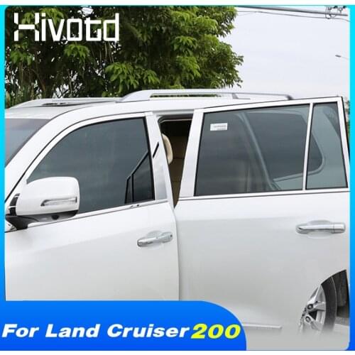 Hivotd Car Window Trim Cover Exterior Sticker Accessories Car Modification Parts Decoration For Toyota Land Cruiser 200 2020