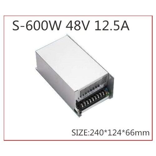 600W 48V 12.5A Single Output Switching power supply for LED Strip light AC-DC S-600-48