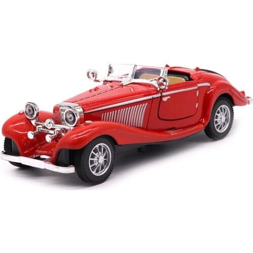 Hot Classic Car Model 1:28 Simulation Vintage Pull-Back Alloy Diecast Sports Vehicle Collectible Toys Cars for Boys Adult Y128