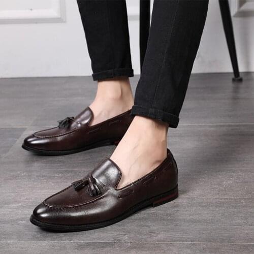 Fashion Casual Block Shoes Mens Flat-soled Shoes plus size Business Shoes