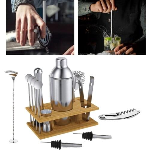 14pcs Stainless Steel Bartender Kit Cocktail Shaker Bar Set for Drink Making