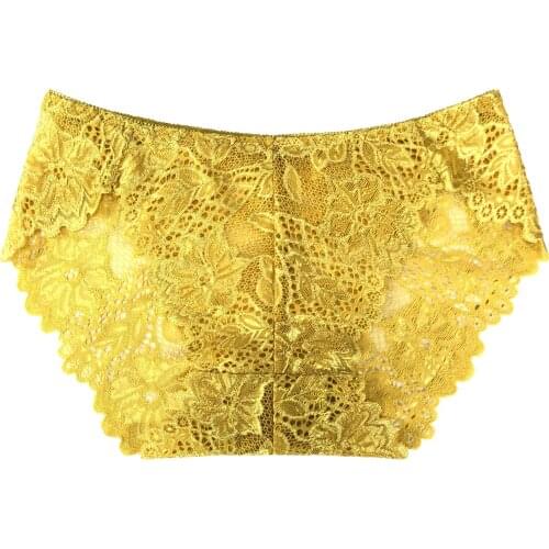 Womens underwear French sexy traceless lace close-fitting breathable waist lift buttock pure cotton antibacterial crotch 3255