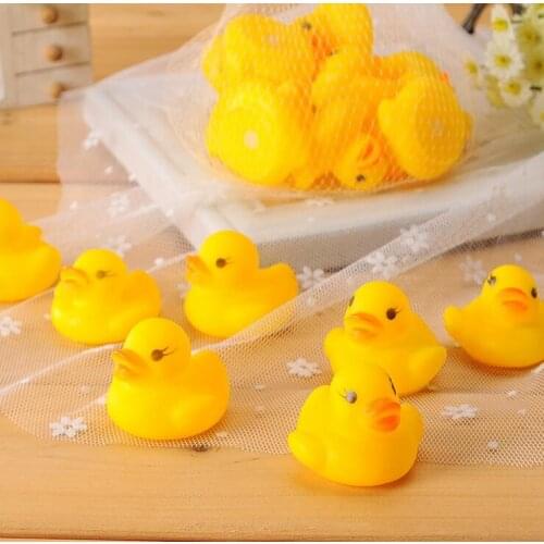 4pcs/lot Wholesale Mini Bath Duck Sound Floating Rubber Ducks Squeeze-sounding Dabbling Toy Rubber Duck Classic Toys