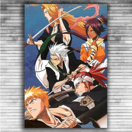 Bleach Hot Japan Anime Kurosaki Ichigo 6 Silk Fabric Wall Poster Art Decor Sticker Bright