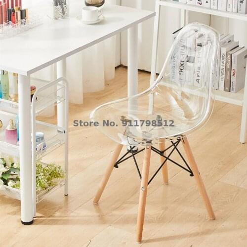Transparent chair ins wind acrylic crystal dining chair fashion creative dressing table makeup chair net red photo stool