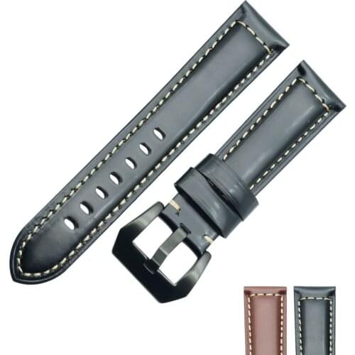 Watchbands 20mm 22mm 24mm 26mm HQ Retro Calf Leather Watch band Watch Strap with Genuine Leather Straps