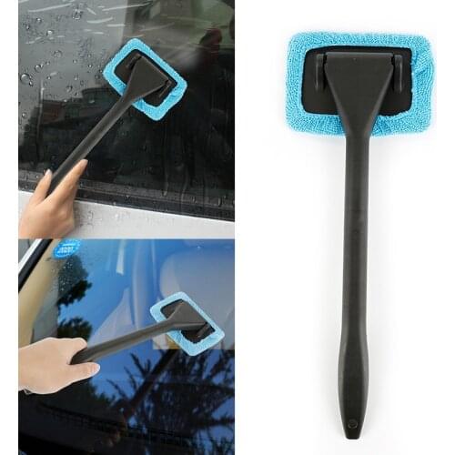 Car Window Cleaner Brush Kit Windshield Wiper Microfiber Wiper Cleaner Cleaning Brush Auto Cleaning Wash Tool With Long Handle