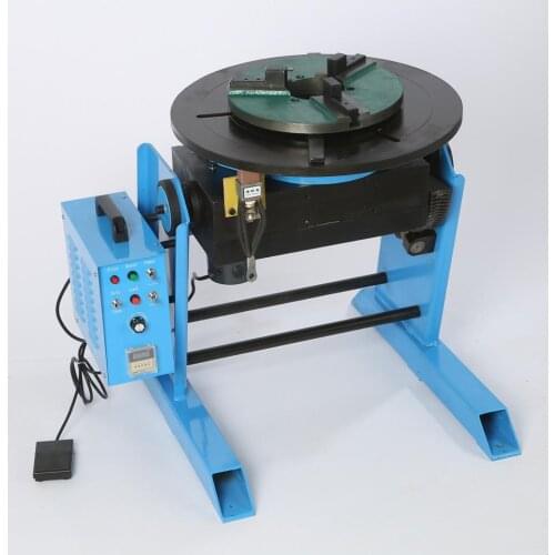 30KG Welding Positioner Welder Turntable HD-30 Center Hole 25mm With WP-200 Lathe Chuck