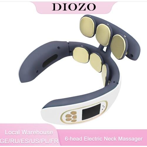 Smart Electric Neck Massager 6-head Cervical Vertebra Massager Neck And Shoulder Massager Pain Relief Tool Neck Health Massager