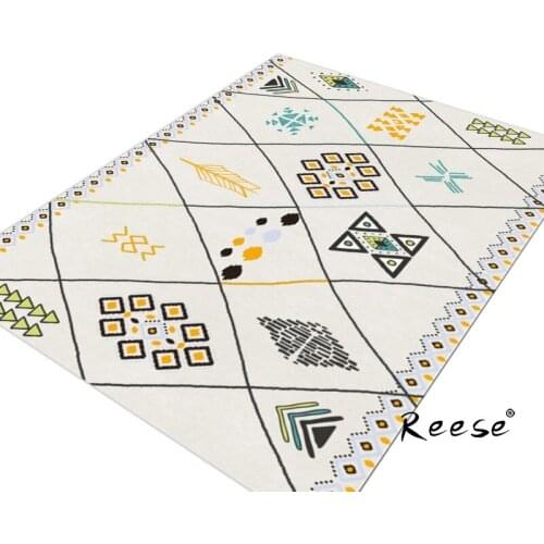 Reese Thicken Soft Concise Style Icon Living Room Area Rugs Comfortable Decoration No Ball Bedroom Carpet Customizable Washable