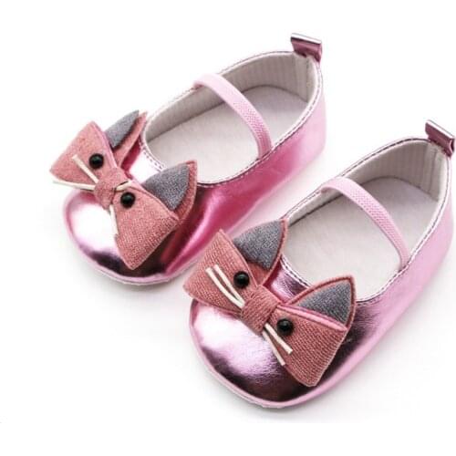 Spring Girls Shoes Cat Cartoon PU Toddler Baby Shoes First Walkers Princess Shoes Casual Sneakers Toddler Soft Soled