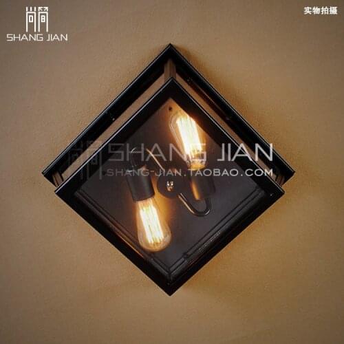 Vintage American industrial village entrance hall bedroom aisle Coffee Edison small crystal tower ceiling lamps