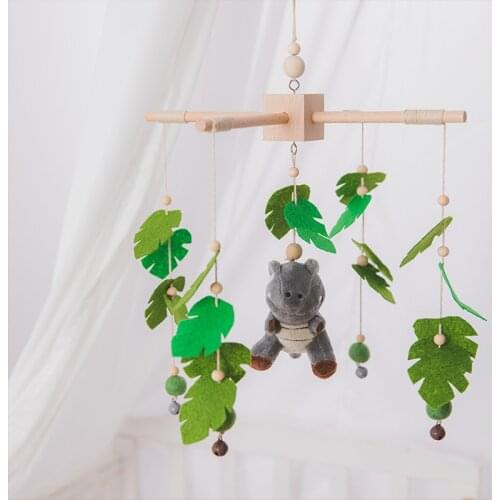 1pc Baby Bed Bell Stroller Toys Baby Hanging Support Mobile Bebe Wooden Holder Plush Toy Gym Baby Stroller Toys Infant Crib Gift