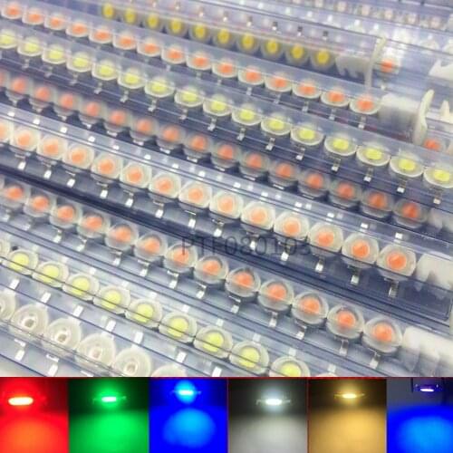 10pcs 3W watts 45mil High Power SMD LED Chip Light Beads Warm White Cool White 10000K -30000k Red Blue IR With PCB/ no PCB