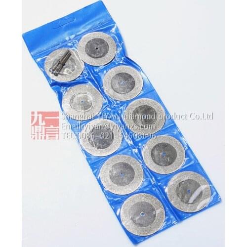 10pcs/set/lot 50mm Diamond tipped rotary cutting cut off wheel disc blades mini saw cutter for cut glass stone jade tile etc