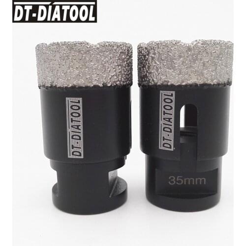 2pcs 35mm Dry Vacuum Brazed Diamond Drilling Core Bits Ceramic Tile Hole Saw M14 Professional Quality Drill bits