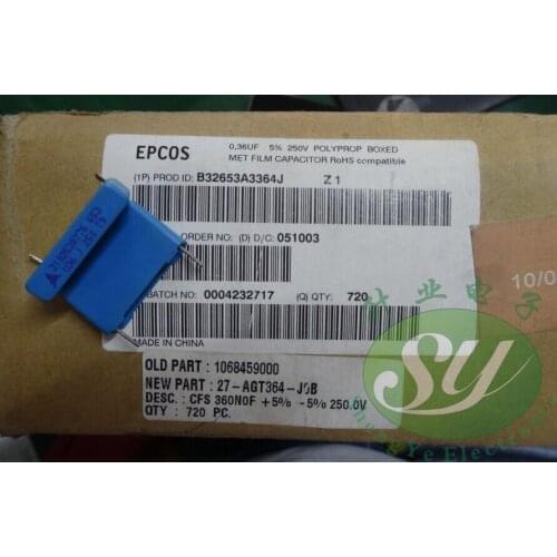 2019 hot sale 20PCS/50PCS EPCOS for 0.36uf/250v 0.33uf 330nf u33 334 22MM The new B32653A3364J free shipping