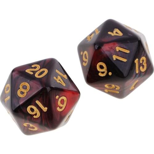 20x Assorted Polyhedral Dice Set for D&D Roll Playing Game RPG Table Games