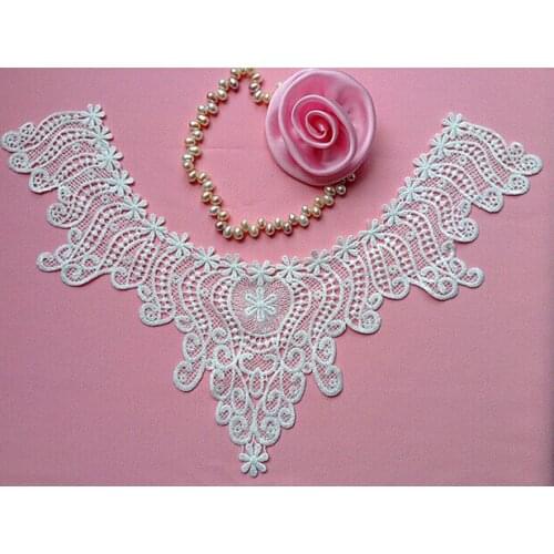 40cm*28cm milk fibre embroidery collar applique,embroidery decoration collar patches,XERY-HCXP0513B