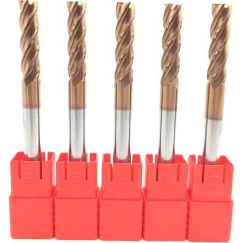 5PCS HRC60 8mm Solid Carbide Endmills ENDMILL D8X35XD8X100L 4 Flute Standard Length Side milling Slotting Profiling face mill