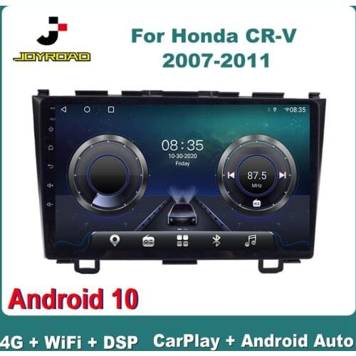 9" For Honda CR-V 2007-2011 Android 10 Carplay Auto 4G Sim WiFi DSP RDS Car Radio Multimedia Video Player GPS 2Din