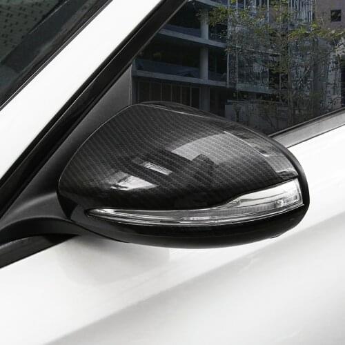 ABS Carbon Fiber Rearview Mirror Cover Accessories Sticker for Mercedes-Benz GLC X253 C253 W213 S213 W205 S205 A205 C205 W222