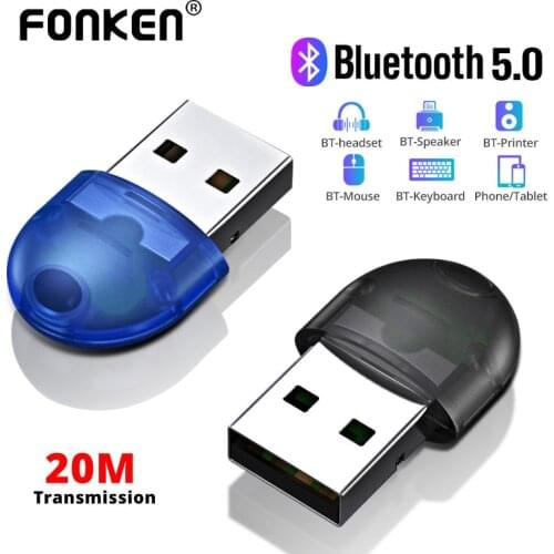 FONKEN Usb Bluetooth 5.0 Adapter Receiver Earphone Printer Adaptador for Mini Pc Computer Laptop Usb5 Receptor Dongle Transmiter