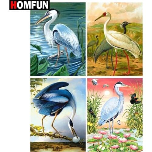 HOMFUN 3D Diamond Painting "Animal bird landscape" DIY Full Rhinestones Drill Cross-stitch Kits Square Round Diamond Embroidery