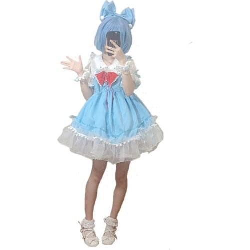 Touhou Project Cirno Dress Cosplay Costume with hair accessory 11