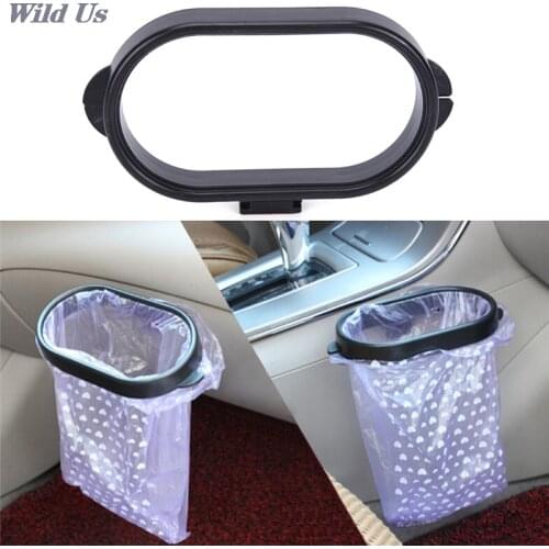 Car Rubbish Bag Plastic Clip Vehicle Garbage Bags Frame Pasted Trash Holder black