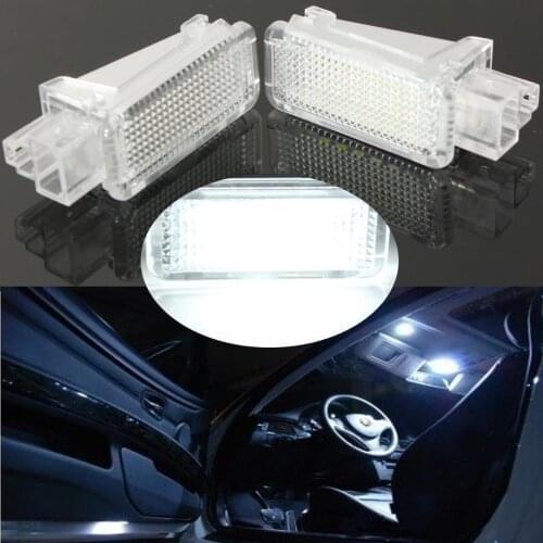Car 1pair LED Door Light Courtesy Laser Projector Footwell Luggage Lamp Passat Polo Jetta For AUDI A3 A4 A5 A6 A8 TT VW Golf 5 6