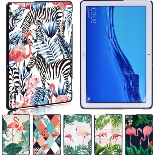 Tablet Case for Huawei MediaPad T3 8/T3 10 9.6 Inch/T5 10 10.1 Inch 2020 New Slim Flamingo Hard Shell +Stylus