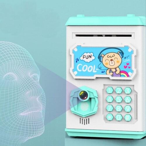 Electronic Fingerprint Piggy Bank Face Recognition Money Box Password Banknotes Save Money Cute Safe Box Kid Gift Multifunction