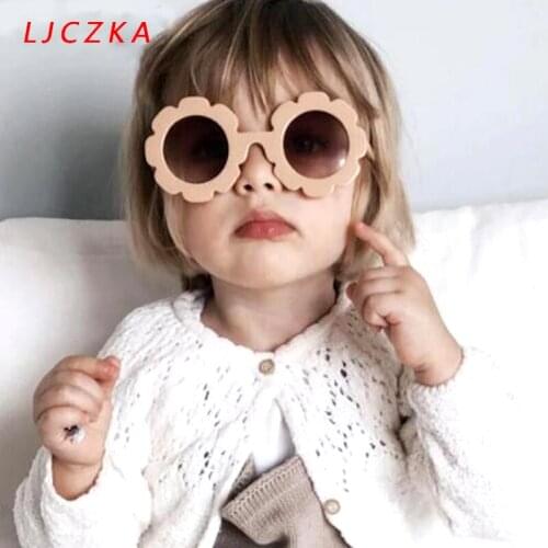 Colorful Flower Shapes Sunglasses Kids Cute Round Sun Glasses Children Gift Baby Outdoor Sport Eyewear Boys Girls Oculos De Sol