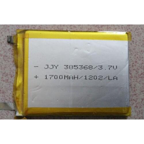 385368 polymer battery 1700mAh capacity 3.7V Rechargeable Li-ion Cell