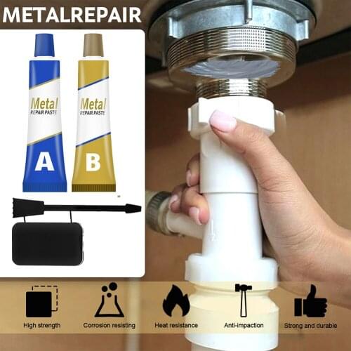 20/50/80g/100g Metal Repairing Adhesive Super Glue Iron Steel Auto Radiator Water Special Leakage Plugging Welding Glue Tool