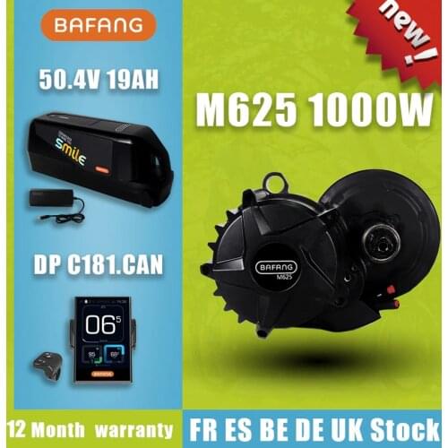 BAFANG Motor M625 50.4V 1000W Mid Drive Motor 8fun Electric Bike Ebike E-Bike Conversion Kit MM G321.1000.C Engine With DP C181