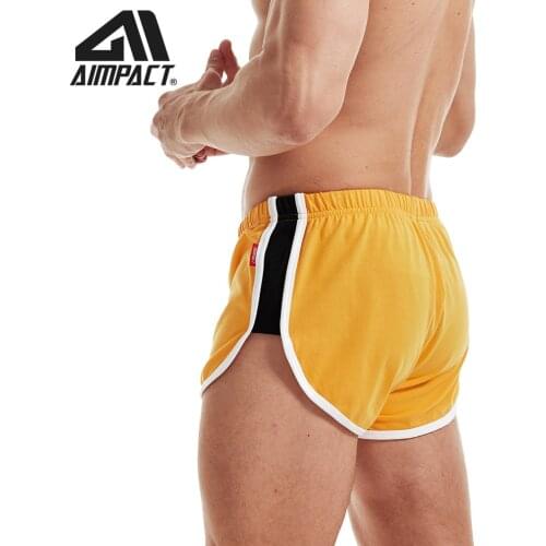 AIMPACT Mens Marathon Running Shorts Casual Sports Shorts Comfortable Shorts with Triangle Lining AM2902