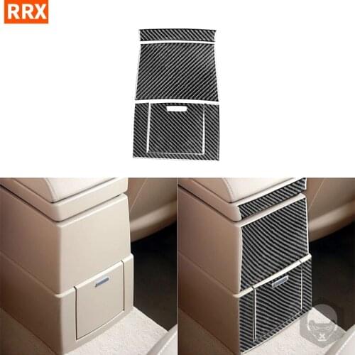 For BMW X3 E83 2004 2005 2006 2007 2008 2009 2010 Carbon Fiber Stickers Rear Storage Box Panel Trim Interiors Car Accessories