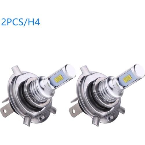New 1/2Pcs 12000LM Headlamp H4 LED Auto H4 LED Motorcycle HeadLight Fog Lamp CSP Mini H4 LED Lamps For Cars Headlight Bulbs