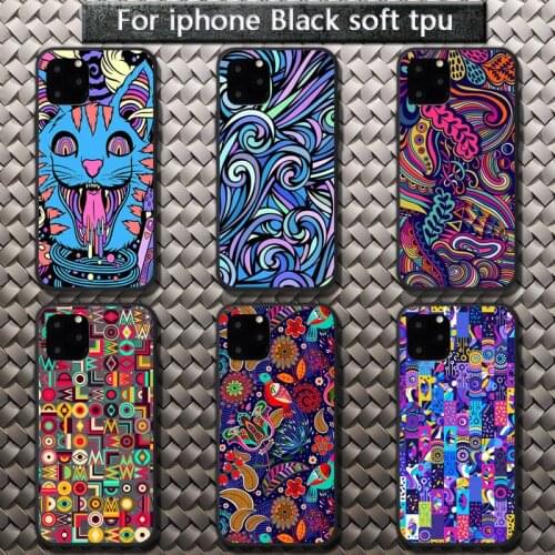 Colourful Psychedelic Trippy Art Phone Case for iPhone 8 7 6 6S Plus X 5S SE 2020 XR 11 12 Pro mini pro XS MAX