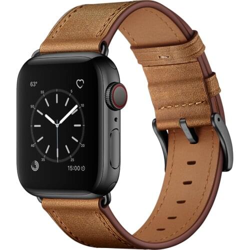 Newest Genuine Leather classic buckle watch band strap for apple watch series 1 2 3 4 5 iwatch 38mm 42mm watchband 40mm 44mm