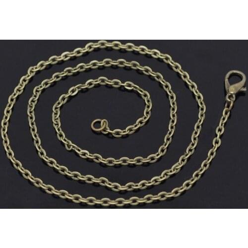 DoreenBeads Retail Antique Bronze Lobster Clasp Flat Link Chain Necklaces 18" sold per pack of 12