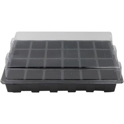 24 Hole Seedling Tray Three-piece Set Large Tray Seeding Seedling Pot Seedling Box Nursery Pots Garden Planters