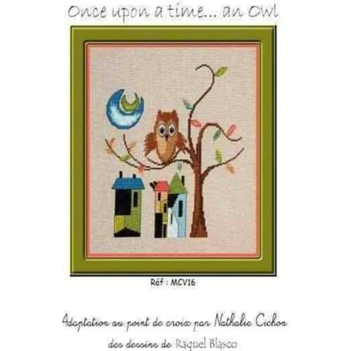 Cross stitch Handmade 14CT Counted Canvas DIY,Cross-stitch kits,Embroidery An owl in the village 31-33